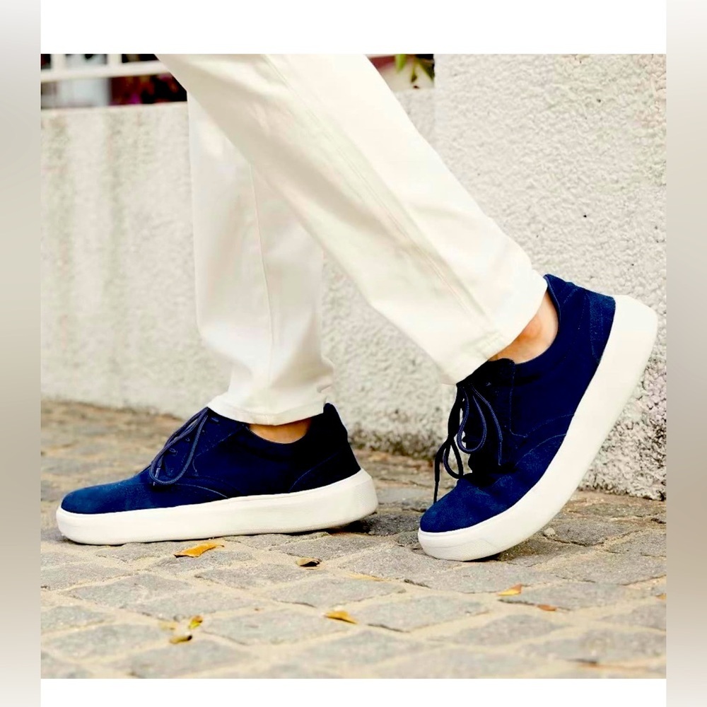 Ortho comfort MEN’s Shoes leather ROYAL Blue NEW orthopedic shoes 👞 - Picture 1 of 7